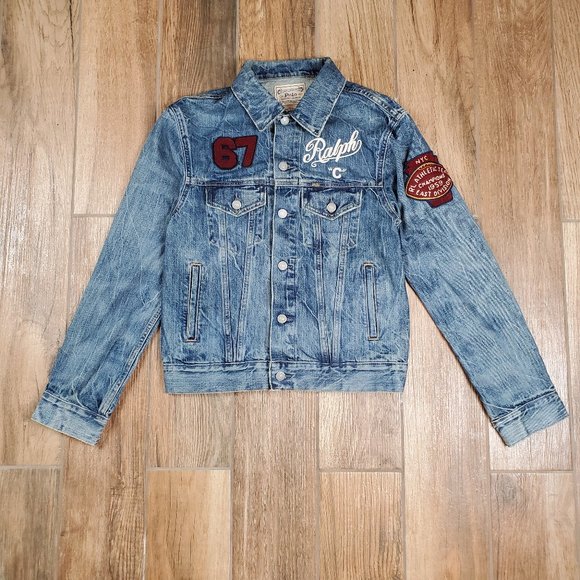 Polo Ralph Lauren Denim Embroidered Varsity Jacket - Picture 2 of 11